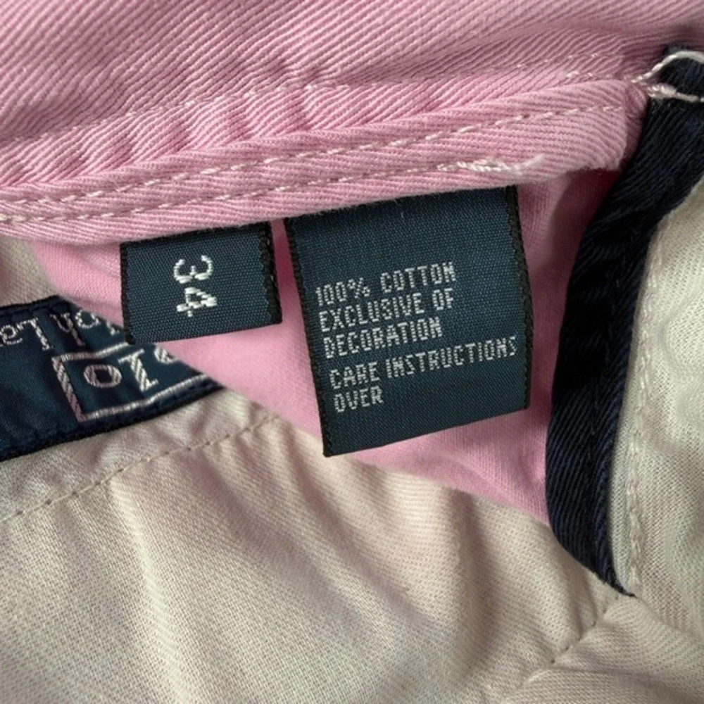 Vintage Polo Ralph Lauren Mens 34 Chino Shorts Pink Cotton Vintage Preppy Casual